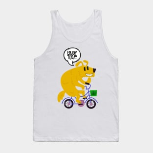 Dog riding a bicycle Tank Top